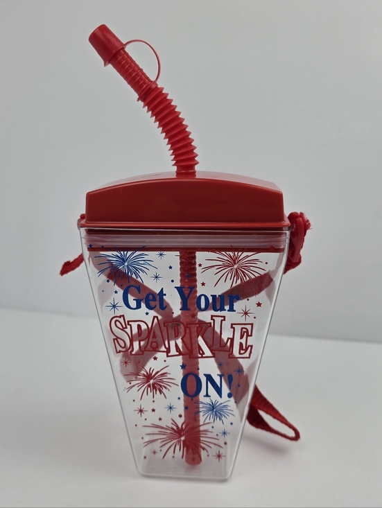 Tumbler Other - Patriotic July 4th Tumbler with Straw and Carry Strap